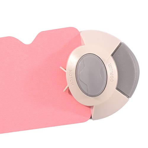 Vaessen Creative 2137-030 Perforadora de Esquinas y Muescas para la Creación de Tarjetas, Sobres y Otros Proyectos de Manualidades, plástico, Blanco