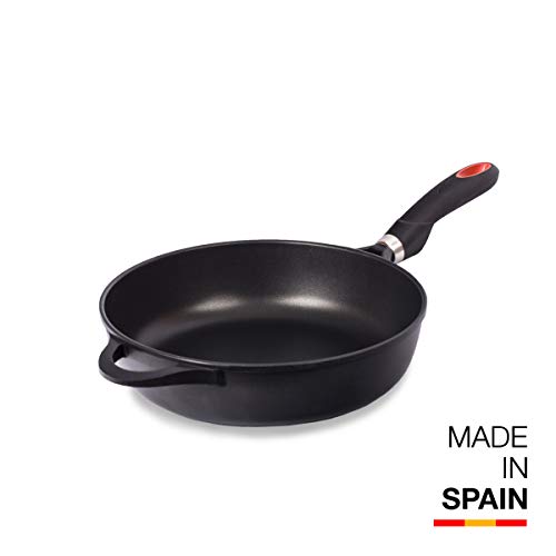 Valira Origen Gas-Vitro | Sartén Honda Aluminio Fundido Hecha en España, Negro, ø 28 cm