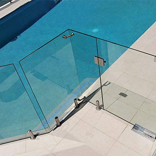 Valla de piscina de cristal, barandilla de barandilla, pinza de poste de acero inoxidable, pinza de vidrio de piscina, escalera, soporte de suelo, barandilla de barandilla para cristal de 10 a 12 mm