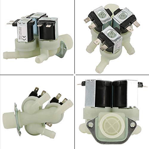 Válvula solenoide eléctrica Entrada de agua de 3 vías N/C Válvula solenoide de lavadora eléctrica cerrada normal Cerrado CA 220V G3 / 4