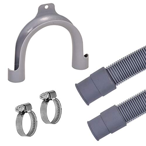 VARIOSAN &apos Tubo de desagüe 11305, 1,50 m, 3/4, Incluye Plancha y Abrazaderas, para Lavadora y lavavajillas