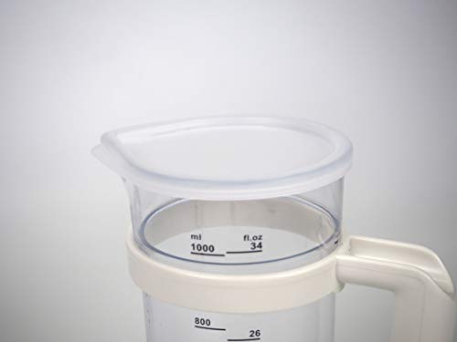 Vaso batidora Transparente 1 lito | Plástico Jarra traslucida | Vaso medidor | 205mm x 75 mm | Universal
