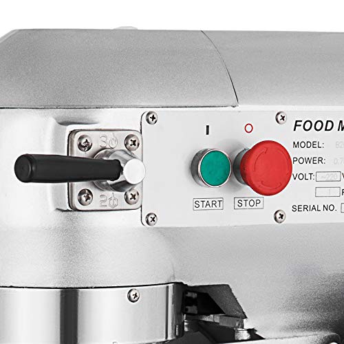 VEVOR Batidora Amasadora 30 L, Amasadoras Repostería Profesional, de Acero Inoxidable, Batidora Amasadora Repostería Multifuncional de Pan, con 3 Velocidades Ajustables, 3 Accesorios de Mezcla