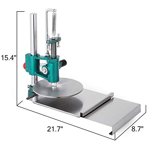 VEVOR Rodillo Eléctrico para Masa con Placa de Prensa de 243,8 cm, Rodillo Masa de Pizza Eléctrico Automático Material Hierro Fundido + Acero Inoxidable, Laminadora para masas con Pedal 200x5 mm