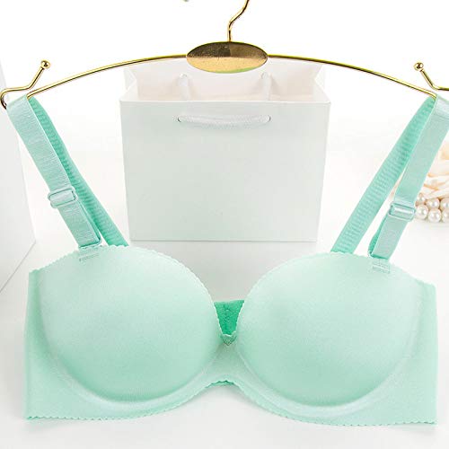 vhidfsjgdsfik Sin Costura Auricular pequeño Cofre recogido Media Copa Tubo Superior Tipo sin Costura Ropa Interior de una Pieza al por Mayor 169 Perla Fruta Verde 32 / 70AB