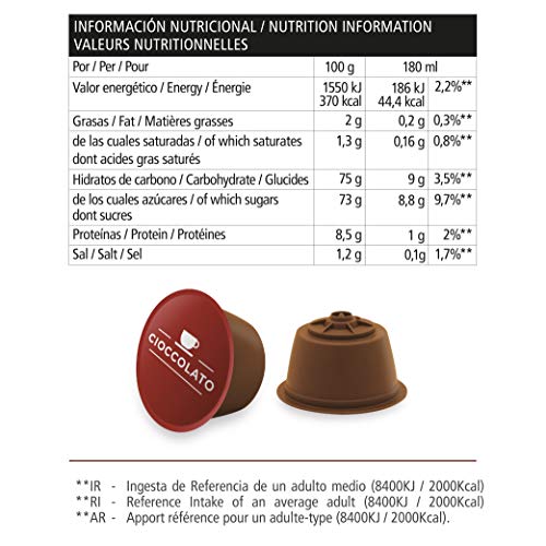 Viaggio Espresso Cápsulas de café compatibles con máquinas Dolce Gusto Chocolate (60 Cápsulas)