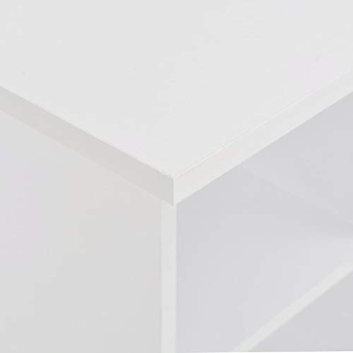 vidaXL Mesa de Bar Madera Blanca 60x60x110 cm Mesita Mesilla Elevada Alta Mueble Mobiliario Auxiliar Comedor Pub Estanterías Consola