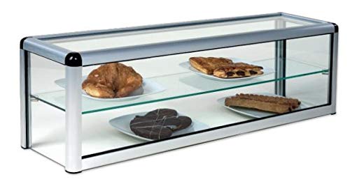 Vitrina expositora alimentos, ideal barra bar para los aperitivos, largo 1.200 mm. 2 pisos
