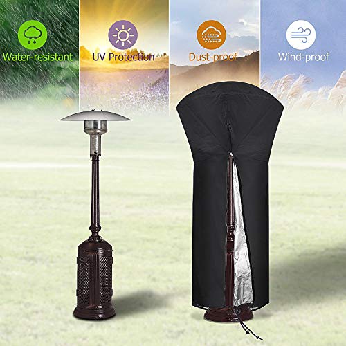 Vordas Patio Heater Cover 226 x 85 x 48 CM, Cubierta Impermeable del Calentador de Patio para Patio de Jardín al Aire Libre