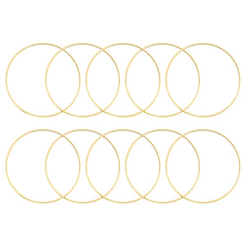 Vosarea 10 Pz 20 cm Diámetro Dream Catcher Anillo Redondo de Madera de Bambú Aro Herramientas del Arte de DIY