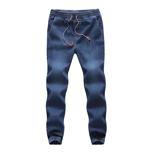 VPASS Pantalones Vaqueros para Hombre,Pantalones Casuales Moda Deportivos Running Pants Skinny Elásticos Pantalon Fitness Jeans Largos Pantalones Ropa de Hombre