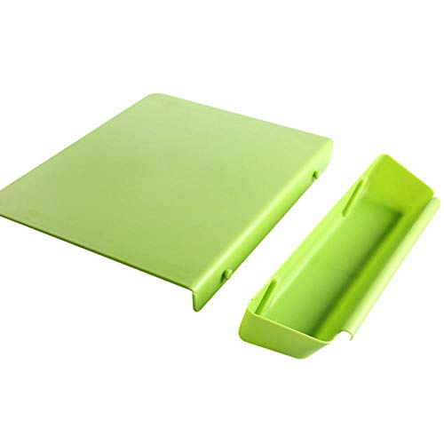 Warmwin Tabla de Cortar con Almacenamiento de Verduras Tabla de Cortar de plástico Cocina casera Antideslizante Fruta amasar Panel-Australia_Verde