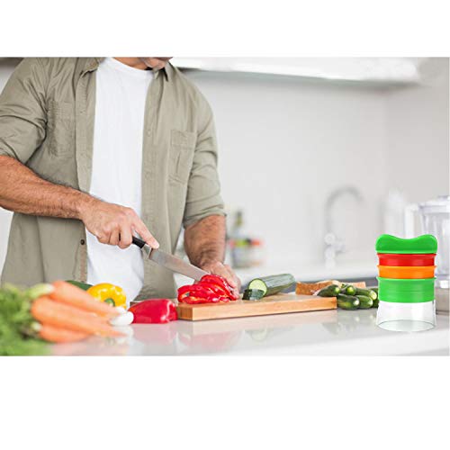WELLXUNK Cortador de Verduras Cortador en Espiral Rallador de Verduras Mano con 3 Cuchillas para Zanahoria, Pepino, Papa, Calabaza, Calabacín