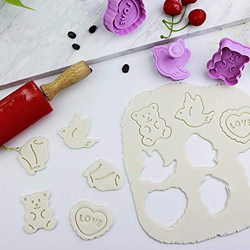 WENTS Juego de 32 moldes para Galletas con expulsor Cortadores de Galletas Forma de Navidad de Fondant, Hornear Galletas para niños Decoraciones Divertidas para Tartas