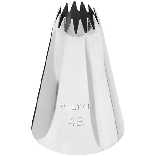 Wilton Boquilla Número 4B, Acero Inoxidable, Plateado, 3.98x4.62x9.42 cm