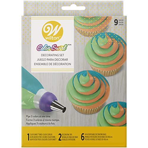 Wilton Color Swirl Set Decoración Adaptador Tricolor, Varios, Multicolor