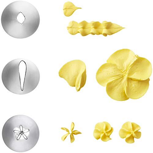 Wilton Set De Boquillas, Acero Inoxidable, Metal, 3.5051999999999901x3.81x12.6492 cm, 3 Unidades