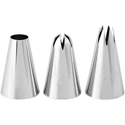 Wilton Set De Boquillas, Acero Inoxidable, Metal, 4.22x4.75x18.39 cm, 3 Unidades