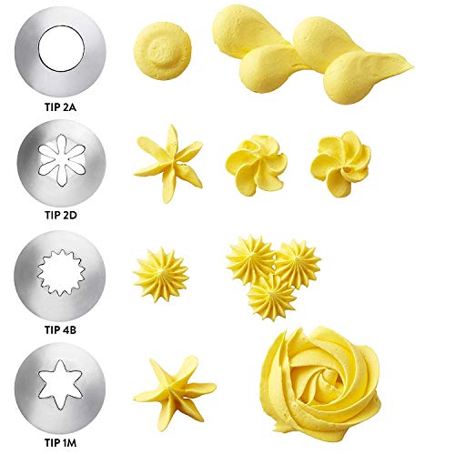 Wilton Set de decoración para Cupcakes, 12 Piezas, Acero Inoxidable