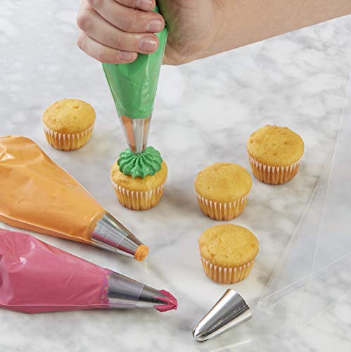 Wilton Set de decoración para Cupcakes, 12 Piezas, Acero Inoxidable