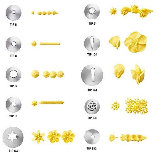 Wilton Set decoración básica Crema de Mantequilla, 20 Piezas, Centimeters