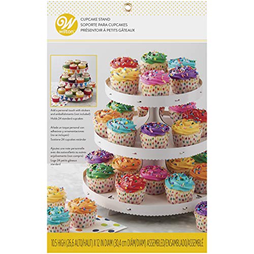 Wilton Soporte para Cupcakes de 3 Alturas, cartón, Blanco, Centimeters