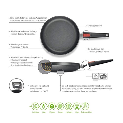 Woll 1528 IL Nowo - Sartén de inducción (28 cm), Titanio