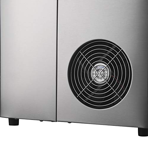 WOLTU Máquina para Hacer Hielo,Silenciosa 120W Máquina de Hacer Cubitos de Hielo 15KG/24H Fabricadora de Cubitos 2.2L Ice Maker Plata EM01sb