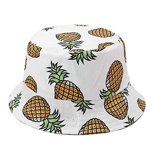 wopiaol Sombrero Primavera y Verano Fruta piña Desgaste de Doble Cara Sombrero de Pescador Sombrero de Lavabo Viaje de Ocio Sombrero para el Sol