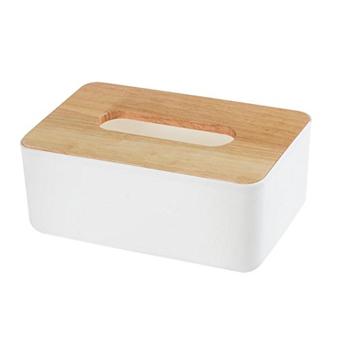 WOVELOT Caja de panuelos de Madera de Estilo Europeo Contenedor de Tejido casero Funda de panuelo para Toallas para la Decoracion del hogar de Oficina