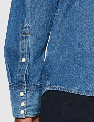 Wrangler Icons Camisa, Azul (2 Years 922), Small para Hombre