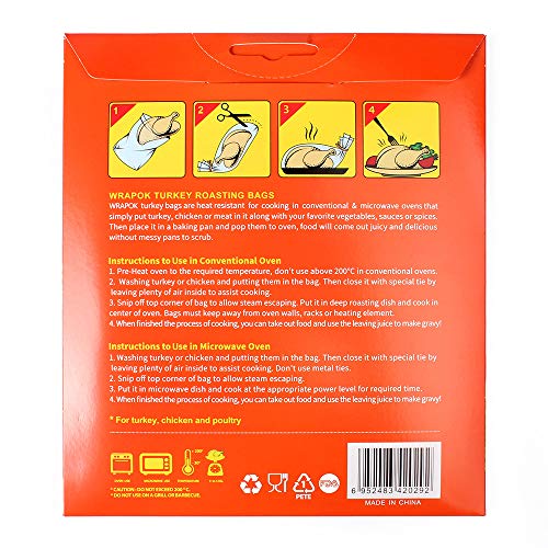 WRAPOK - Bolsas de horno para horno (21,6 x 23,6 cm)