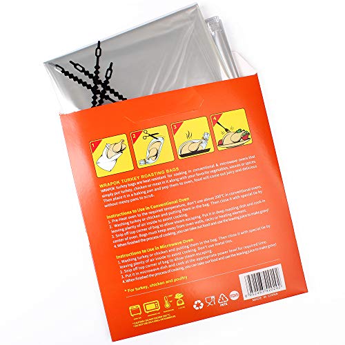 WRAPOK - Bolsas de horno para horno (21,6 x 23,6 cm)
