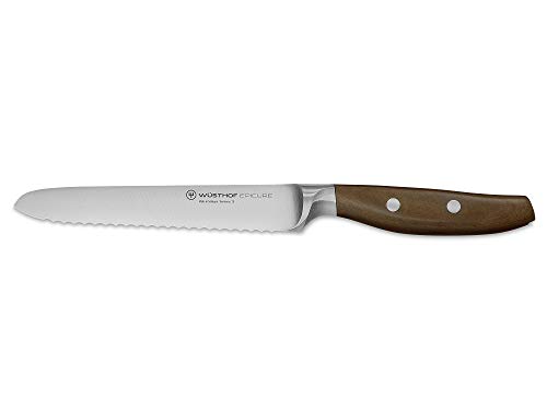Wüsthof Epicure Cuchillo dentado utilitario, Alto carbono, madera, Marrón, acero inoxidable