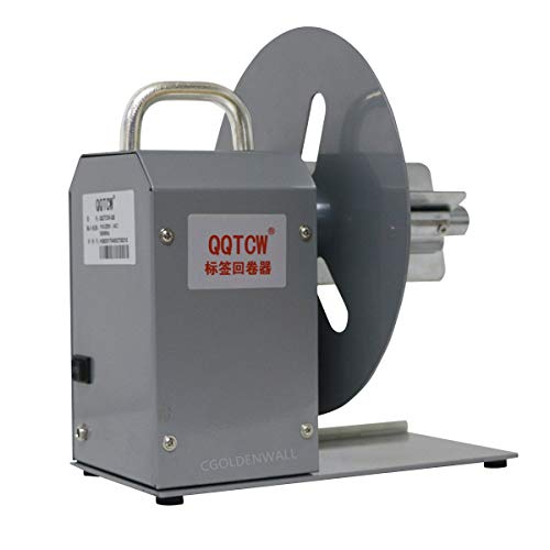 WYZXR Rebobinadora de Etiquetas automática Rebobinadora de Etiquetas bidireccional 1-8 Pulgadas/s con Cilindro de núcleo de Papel Interno de 25,4 mm, 38,1 mm y 76,2 mm 100-240 V QQTCW