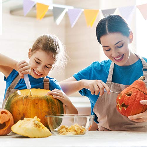 XDDIAS Halloween Calabaza Tallado, 11 Pcs Kit de Talla de Calabaza de Acero Inoxidable con 10 Plantillas de Talla Fáciles para Adultos y Niños