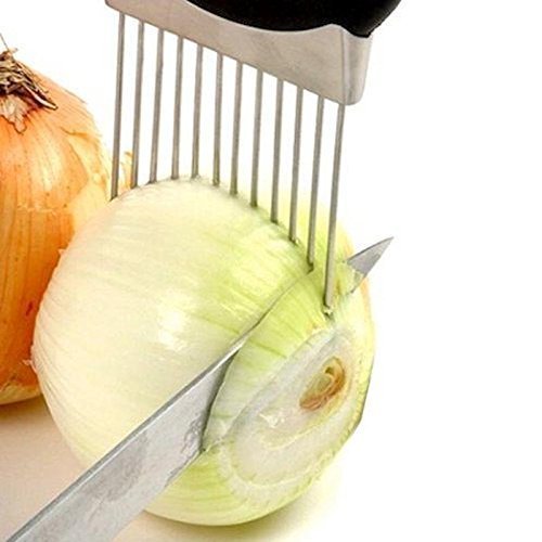 Xiton Fácil de cebolla herramientas titular máquina de cortar vegetal del tomate cortador de acero inoxidable Novedades para la cocina
