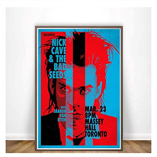 XuFan Nick Cave Retro Style Poster and Prints Canvas Painting Wall Art Decoración Regalo Wall Art Wall Home Decor-50x70cm Sin Marco