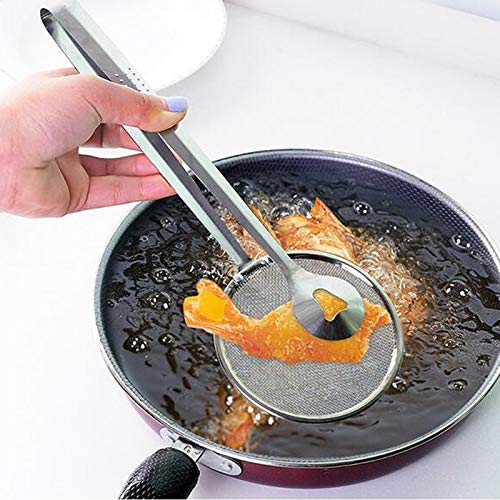 XXBY Colador Venta de Acero Inoxidable Promocional de Cocina Accesorios Alimentación Tong Paquete de Pantalla Cuchara Fry Práctica multifunción Colador 1PC Tamices (Color
