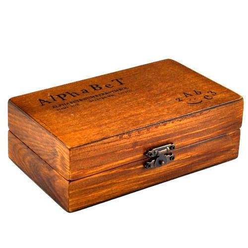 Yaheetech 70 Piezas Sellos de Letras Alfabeto Sello Número con Caja de Madera Sellos de Goma