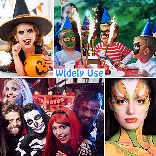 Y.F.M 12 Colores Pinturas Faciales y Corporales, Lapices Faciales - Kit de Decoración de Halloween, Maquillaje Navidad y Fiestas - No Tóxico, Adecuado para Embarazadas y Niños
