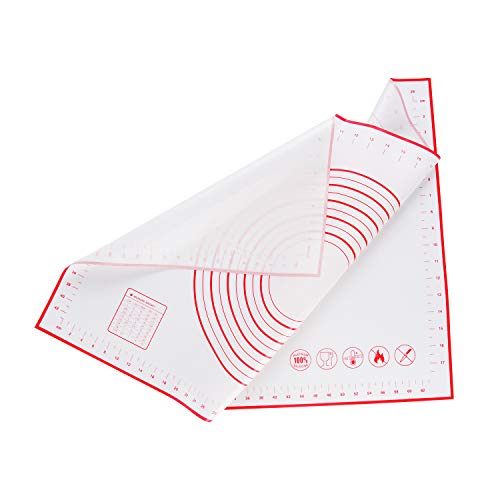 Yizhet Tapete de Silicona para Pastelería Antiadherente Extra Grande Tapete de para Hornear (50 x 70cm) - para Panadería, Masa,Galletas, Pasta de Azúcar, Masa de Pastel, Pizza