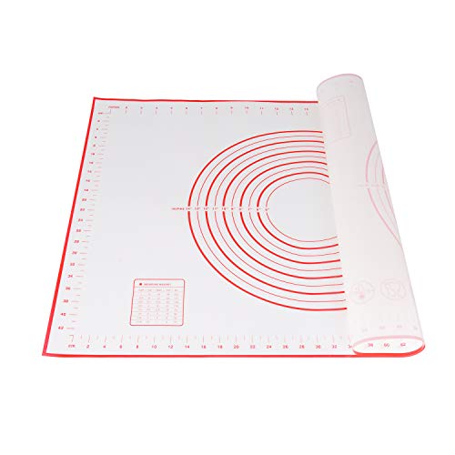 Yizhet Tapete de Silicona para Pastelería Antiadherente Extra Grande Tapete de para Hornear (50 x 70cm) - para Panadería, Masa,Galletas, Pasta de Azúcar, Masa de Pastel, Pizza