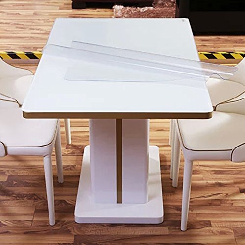Yizunnu - Mantel protector de mesa de PVC transparente, suave e impermeable, de 1,5 mm, madera pvc, transparente, 70 x 120 cm