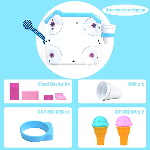 yoptote Juguetes Baño Bebe Pastico Burbujas Agua Juguete Helados Bebe Maquina Burbujas Juegos de Agua para Niño 18 Meses+