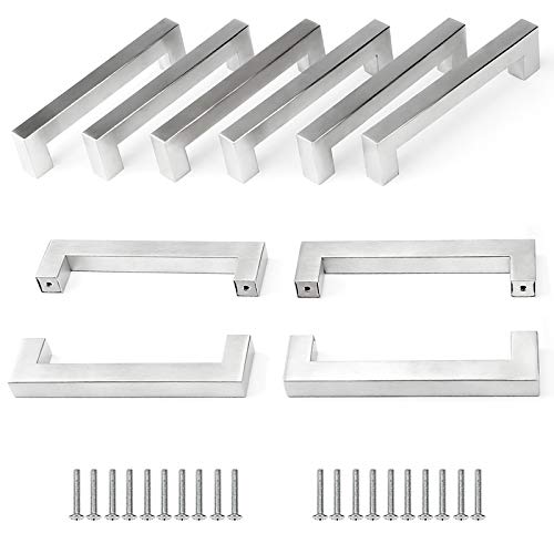 Yorbay 10pcs 128mm Manillas Tiradores para Muebles Acero Inoxidable Cepillado Mate (Longitud total 138mm) reutilizable