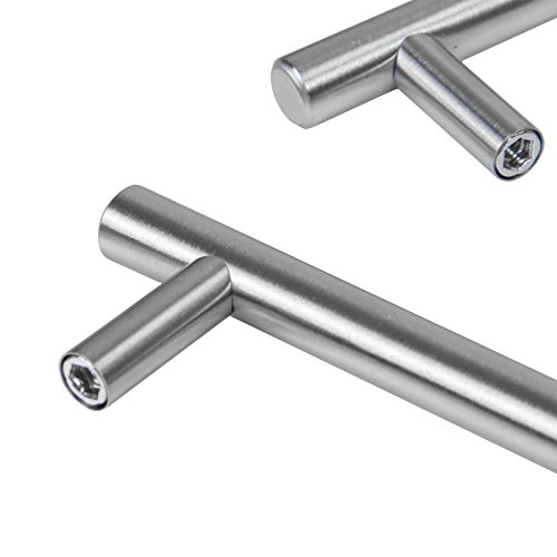 Yorbay 20xTirador de barra Manija barral acero de inoxidable, diámetro 12mm(128mm/Distancia de agujeros)