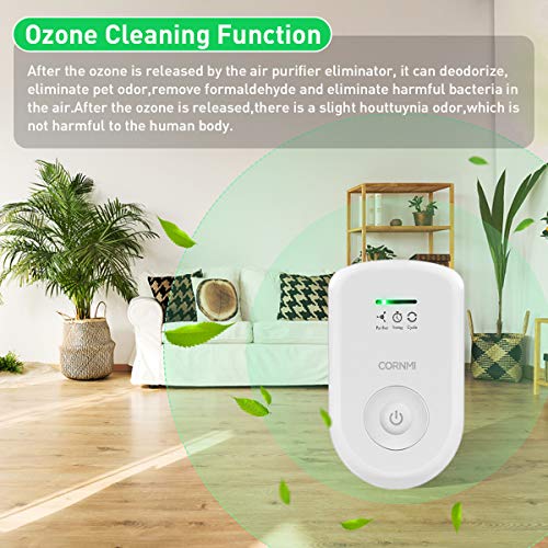 Yuede - Purificador de aire portátil, generador de ozono con iones negativas, para olores, contaminantes y aire purificado, hasta 30 m²