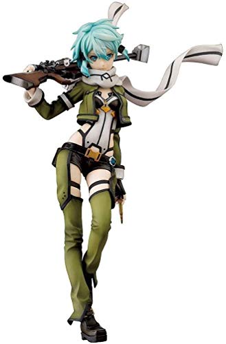 Yxsd Sinon de Sword Art Online Figura PVC Estatua 1: 7 Escala Detallada colección de Regalos de cumpleaños Juguete de Sculpt Kid - - Equipado con Armas - Alto 22CM