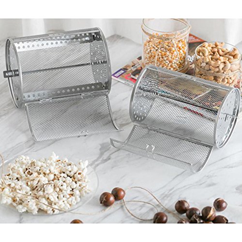 Zantec Asador Asador Tostador Tambor Horno Cesta Hornear apto para granos de café Asado de maní